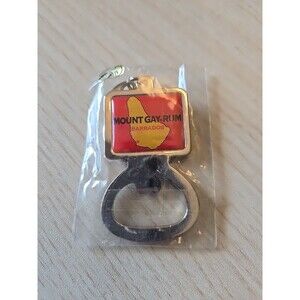 MOUNT GAY RUM BARBADOS Bottle Opener Key Chain Ring Souvenir New -G-